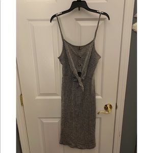 Caution to the Wind Striped Bodycon Dress M